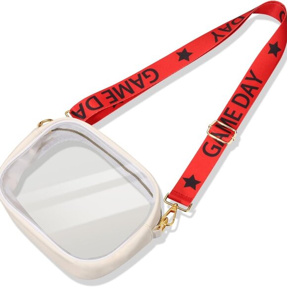 Clear Stadium Bag Womens Crossbody Adjustable Strap For Sports Concerts - Picture 2 of 4